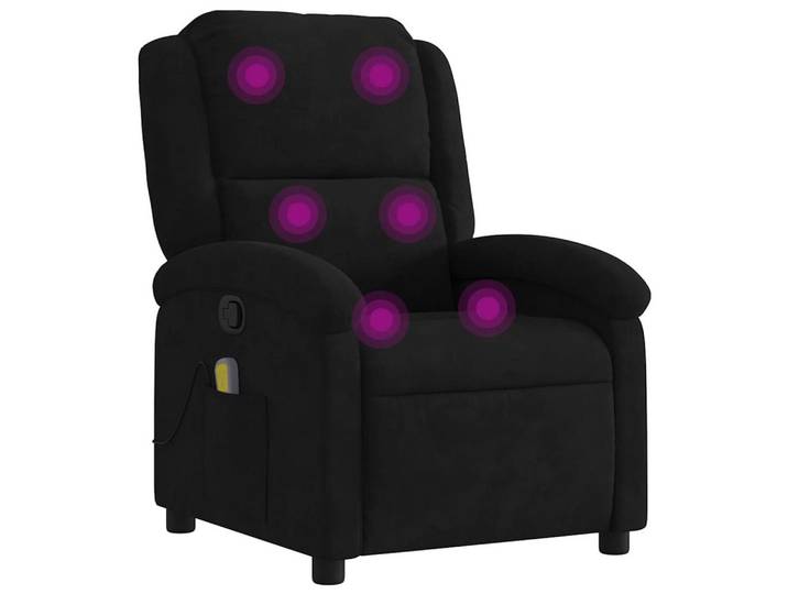 vidaXL Sessel Massage-Relaxsessel, schwarzer Samt (1-St)