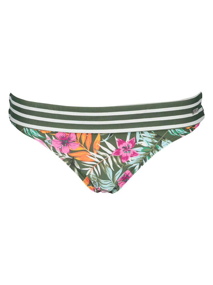 Venice Beach Bikini-Hose in Oliv/ Orange - 42