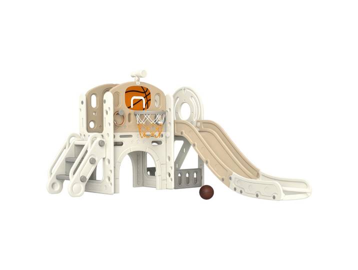 ComfortXL Rutsche De-09337 Cremeweiß, Kunststoff, 153x111x186 cm, Freizeit & Co, Gartenspielzeug, Kinderrutschen