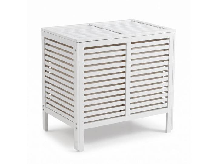 Nuxio Wäschekorb Bambus Moa 90 l 40/60/58,5 cm, Weiß, Naturmaterialen, 60x58.5x40 cm, Haushalt & Reinigung, Wäschepflege, Wäschekörbe & Wäschetonnen