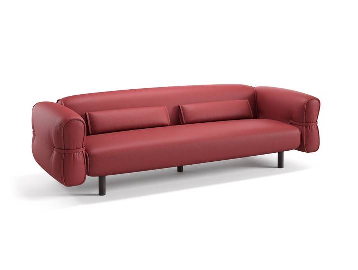 Leder Design Sofa BRIANO 3-Sitzer Designersofa Luxus Couch Italienisch