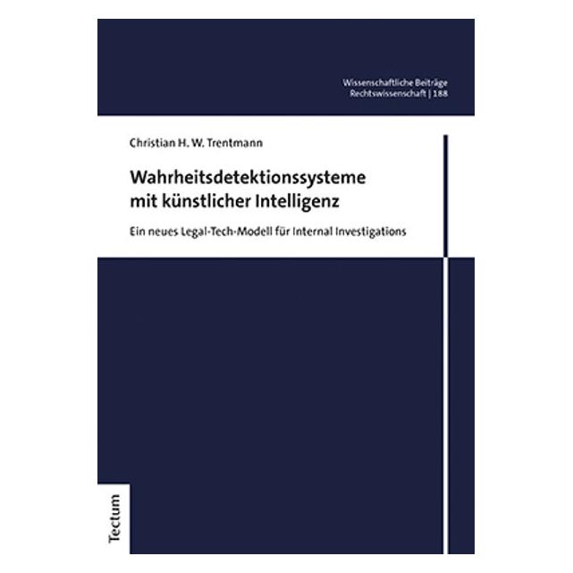 Tectum Wahrheitsdetektionssysteme mit künstlicher Intelligenz (Deutsch, Softcover, Christian H. W. Trentmann) (38996800)