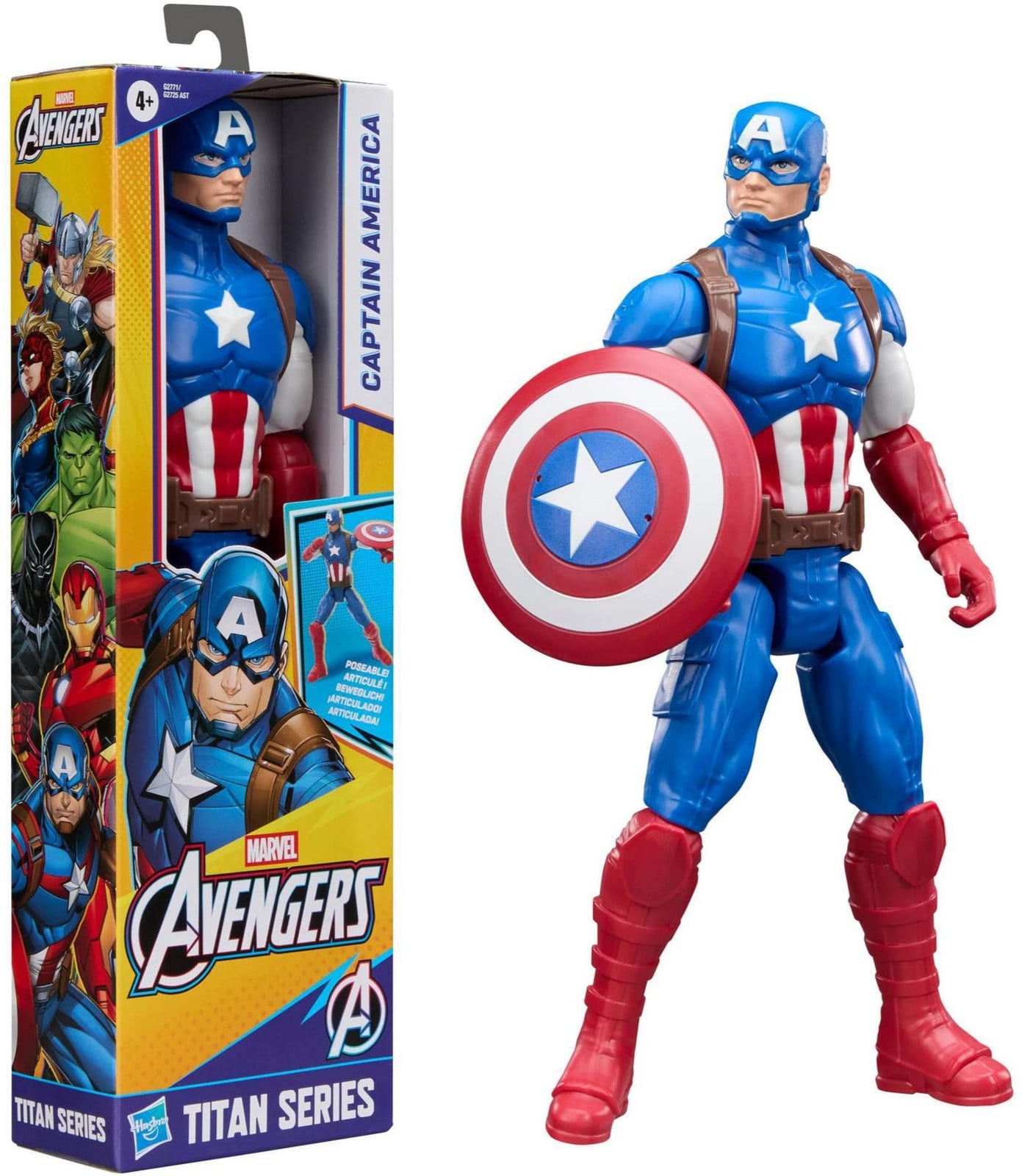 Hasbro Marvel Avengers Titan Hero Captain America Actiefiguur 30 cm