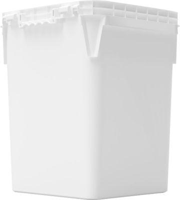 Eimer, quadratisch, Volumen 46 l, mit UN-Zertifizierung, lebensmittelecht, stapelbar, ohne Deckel, L 380 x B 380 x H 475 mm, HDPE, blau