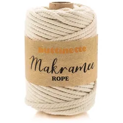 buttinette Makramee-Garn "Rope", natur, 3-fach verzwirnt, Stärke: 5 mm, Länge: 55 m