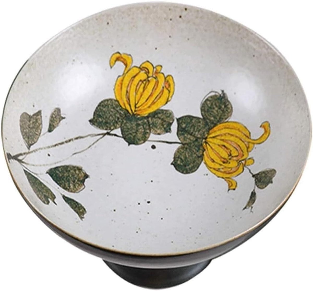 Handgeschilderde Keramische Fruitschaal en Snoepschaal met Decoratief Patroon - Multicolor