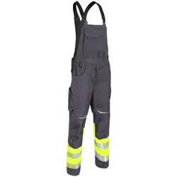 KÜBLER REFLECTIQ Latzhose Klasse 1 warngelb/anthrazit 44 - 3208 8340-3497-44 - warngelb/anthrazit