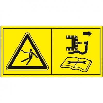 Aufkleber I Hinweisschild Elektrischer Schock, ISO 11684, Polyesterfolie, selbstklebend, 100x50mm