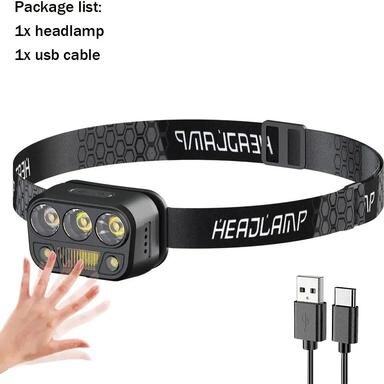 Uplifted Finds Multi Light Source Rechargeable LED Headlamp style B 1 Pc