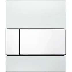 Tece square Urinal-Betätigungsplatte mit Kart., Glas weiß glzd, Taste weiß glzd, 9242800 9242800