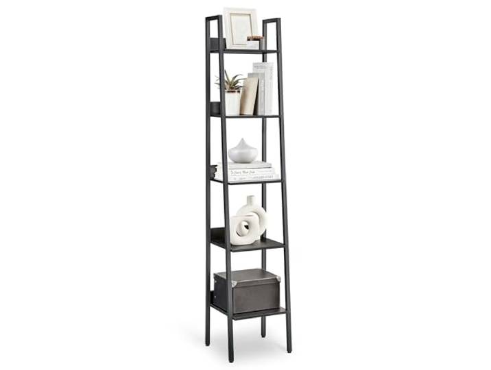 VASAGLE Bücherregal, Leiterregal 5 Ebenen, schmales Regal