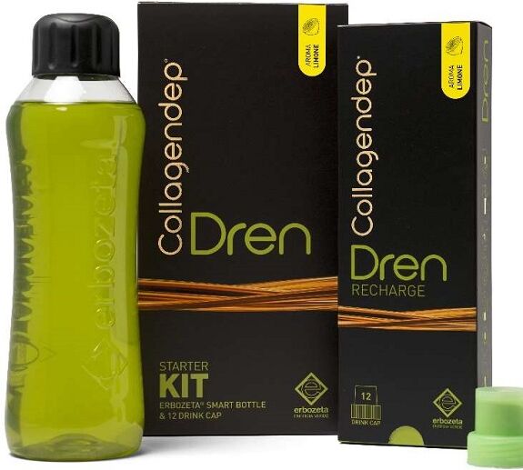 ERBOZETA SpA Collagendep Dren Recharge, 12 Drink Cap + EZ Smart Bottle