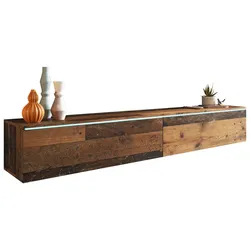 Lowboard ca. 180x30 cm mit LED Eiche Old Vintage