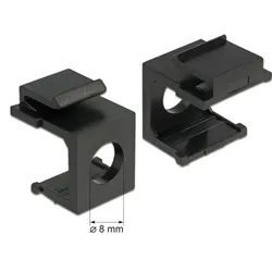 Delock Keystone Abdeckung schwarz mit 8 mm Durchführung 4 Stück
