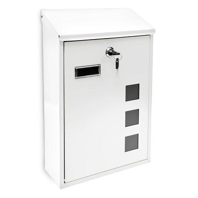 Helloshop26 - Moderner weißer Wandbriefkasten für den Außenbereich