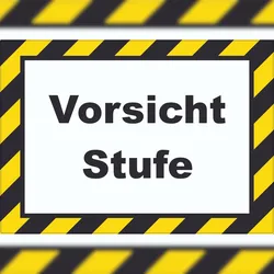 HB-Druck Vorsicht Stufe Aufkleber A0 (841x1189mm)