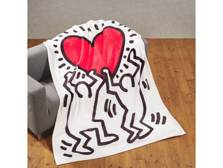 Fleecedecke Keith Haring Love