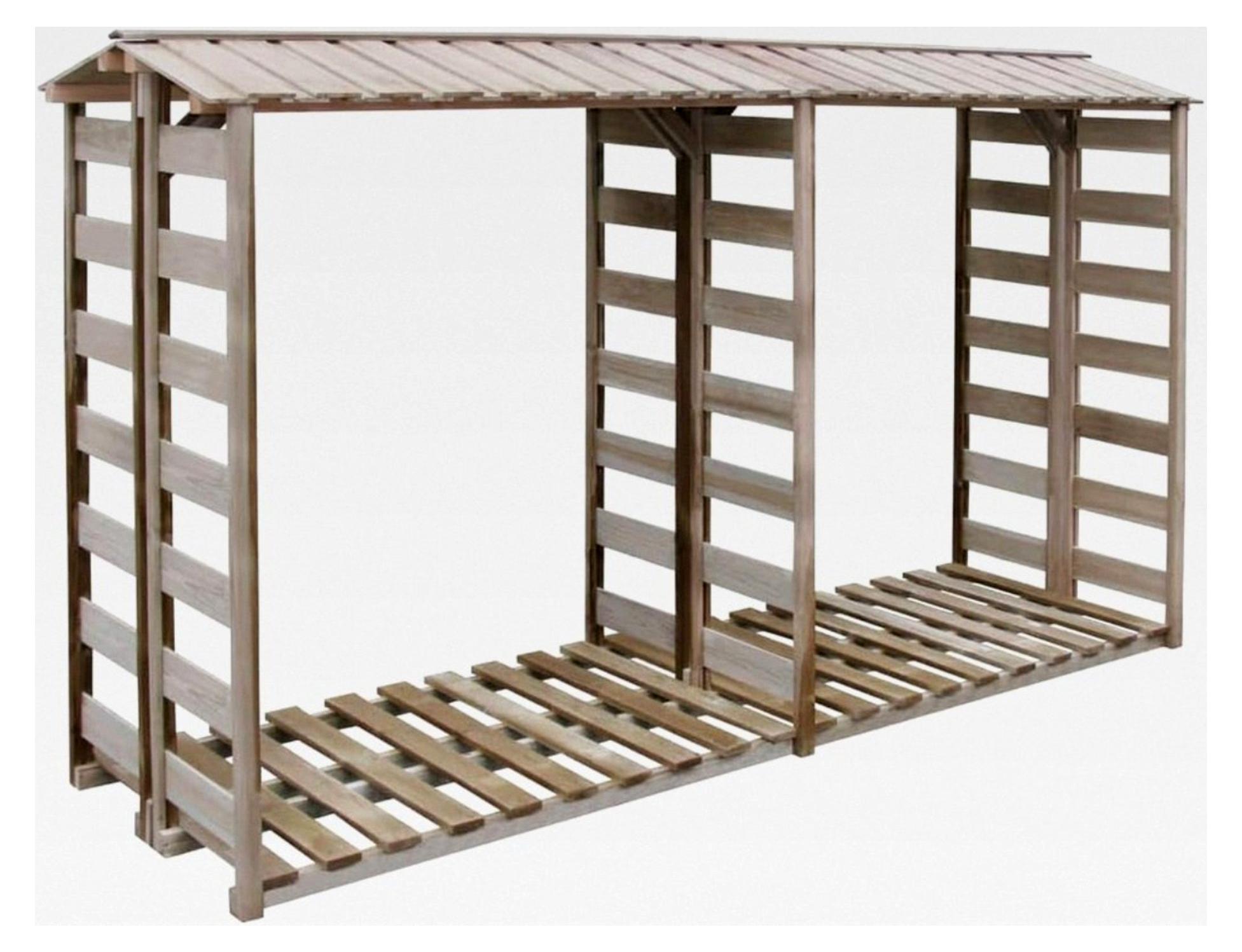 Feuerholz-Lagerschuppen Kaminholzregal 300x90x176 Kiefernholz imprägniert