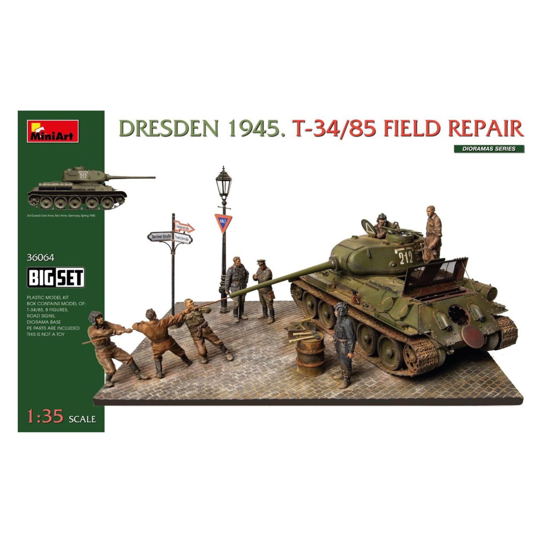 Mini art 1:35 Big-Set Dresden 45 T-34/85 Inst. (550036064)
