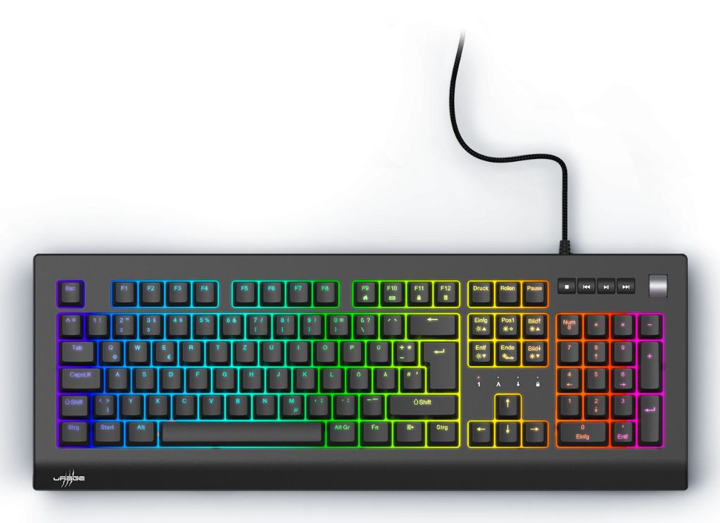 Urage Exodus 600 RGB-LED Gaming Tastatur USB (Schwarz) 00217832