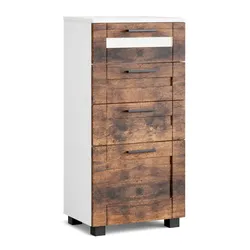 Midischrank Nilari L Weiß/Eichefarben