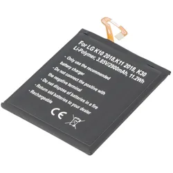 AccuCell Akku passend für LG K10 2018, K11 2018, K30, Li-Polymer, 3,85V, 2900mAh, 11,2Wh, built-in, ohne Werkzeug