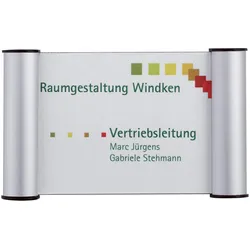 FRANKEN Türschild Aluminium silber 18,0 x 11,5 cm, 1 St.