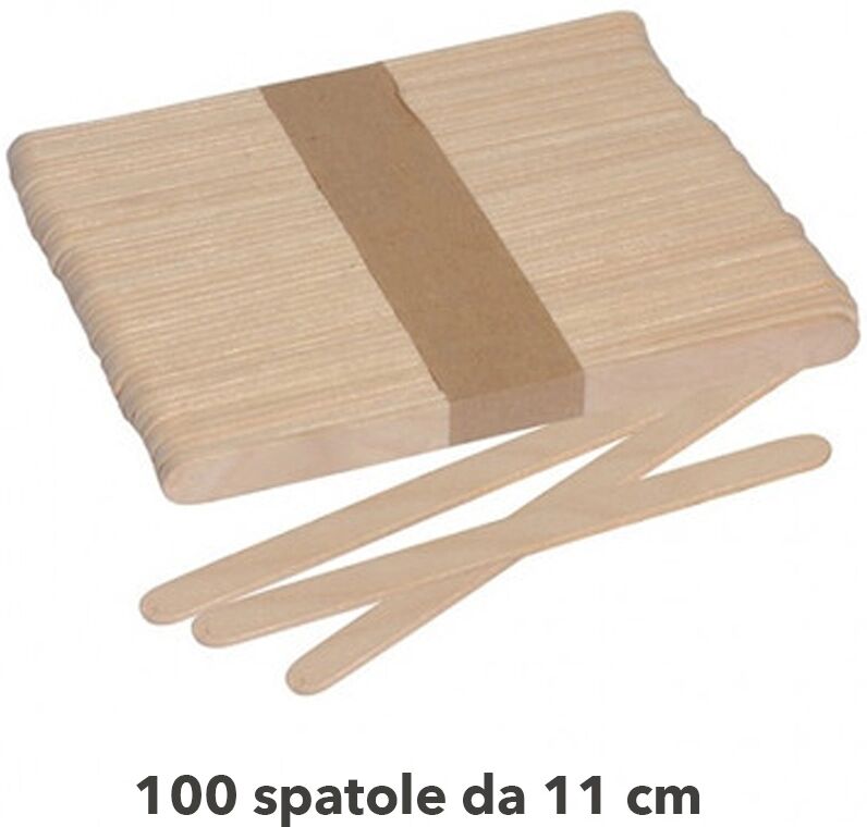 Roial Spatole Monouso in Legno da 11 cm – Confezione da 100 Pezzi