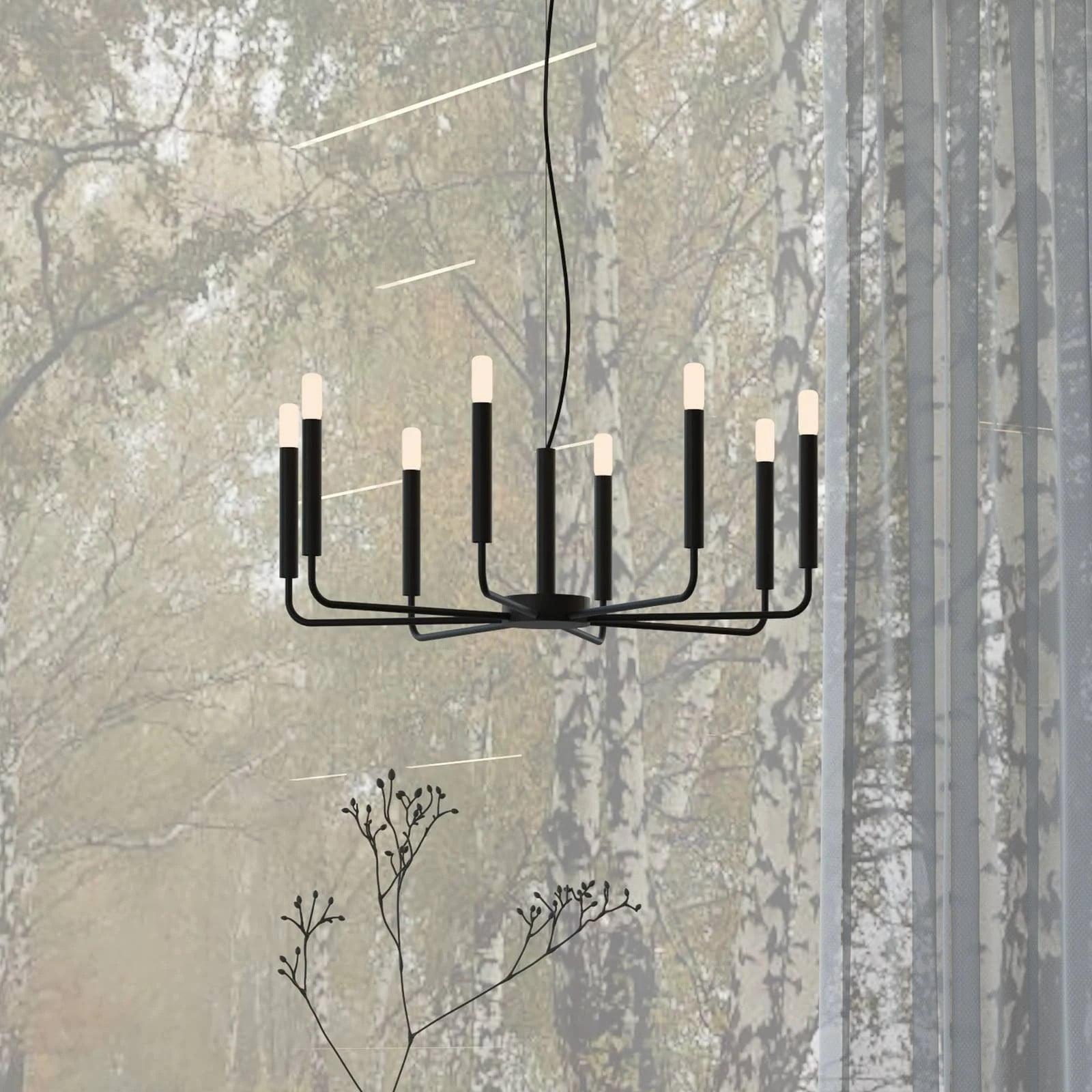 Nowodvorski Lighting Kroonluchter ORTO, Modern, Zwart, Metaal
