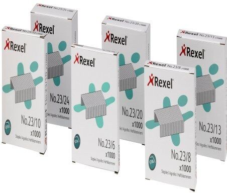 Rexel No. 23 Staples, Pack of 1000 - 13mm (2101053)
