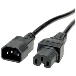 VALUE Netzkabel IEC320/C14 Stecker - C15 Buchse, H05RN-F, schwarz, 0,5 m 19.99.1120