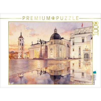 CALVENDO Puzzle Schloss Vilnius | 1000 Teile Lege-Größe 64x48cm Foto-Puzzle für glückliche Stunden