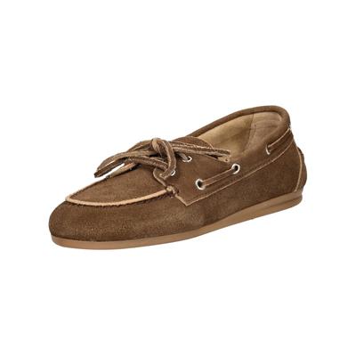 Bootsschuh PAVEMENT "Pavement Halbschuhe Veloursleder", Damen, Gr. 40, braun (mittelbraun), Veloursleder, Schuhe Bootsschuh