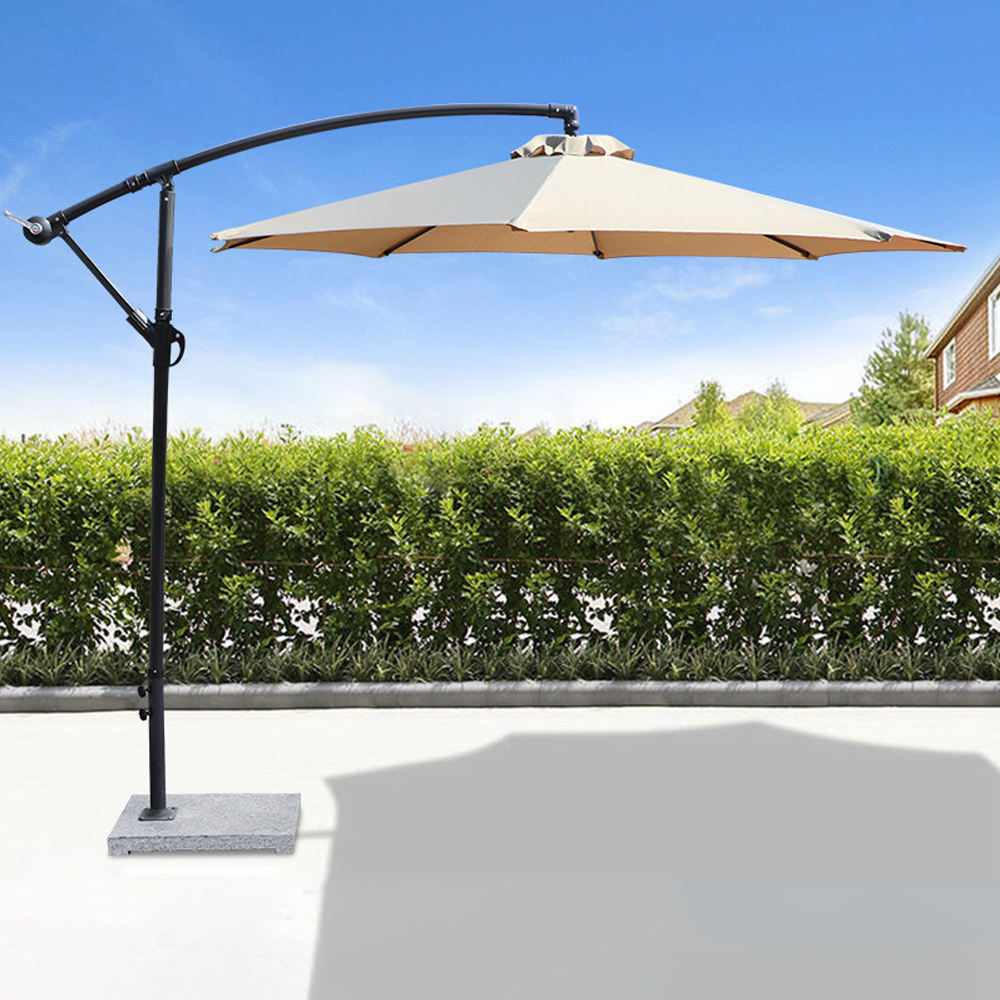 Outdoor-Sonnenschirm, Gastro-Sonnenschirm, Gartenschirm, Sonnenschirm für Garten und Balkon, Terrassenschirm Beige L2,7 × H2,45 m [SWZYS99568]