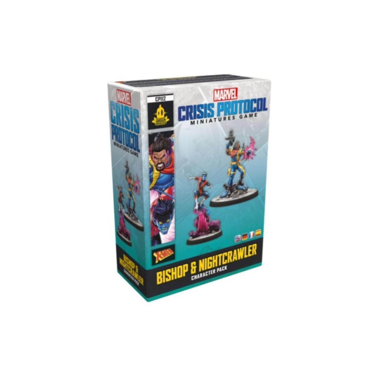 Marvel Crisis Protocol spel met de personages Bishop en Nightcrawler, meerkleurig