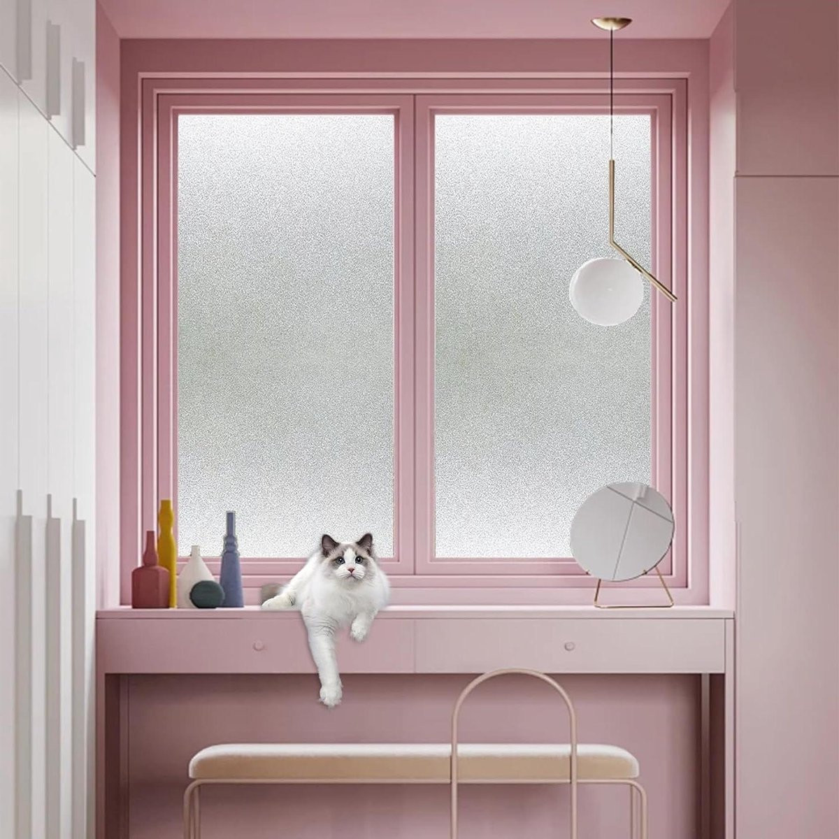 Merkloze Decoratieve Raamfolie Anti Inkijk Mat - 40 x 200 cm