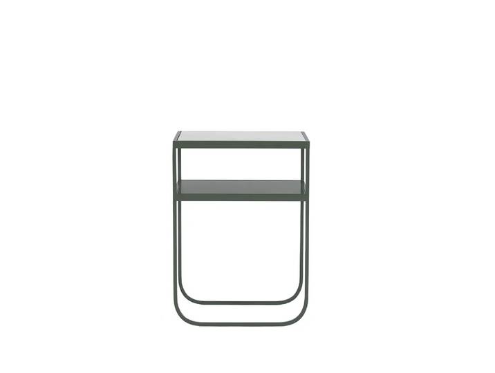 Asplund Nati Tati High Konsolentisch Marmor Carrara, Gestell Green Khaki
