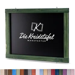Die Kreidetafel Manufaktur Kreidetafel mit Holzrahmen / Grün 70x50cm