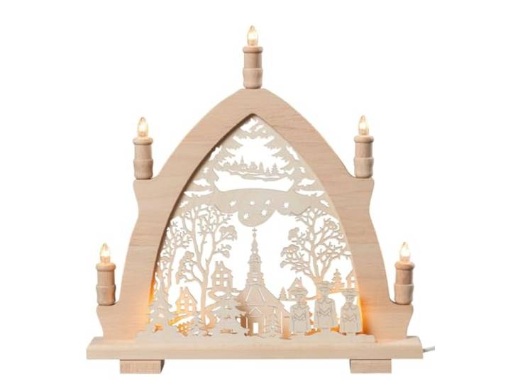 SAICO Original Lichterspitze Seiffener Kirche Leuchtbogen