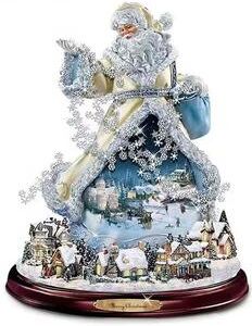 Inspired Finds 2D Flat Acrylic Christmas Tree Ornaments Santa And Snowman Hanging Decorations For Holiday And New Year santa Snowy Town