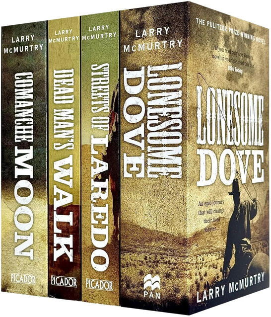 Larry McMurtry Lonesome Dove Series 4 Books Collection (Streets of Laredo, Lonesome Dove, Dead Man's Walk & Comanche Moon)