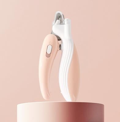Happy Pet Pantry LED Pet Nail Clipper For Dogs & Cats With Precision Stainless Steel Blades pink