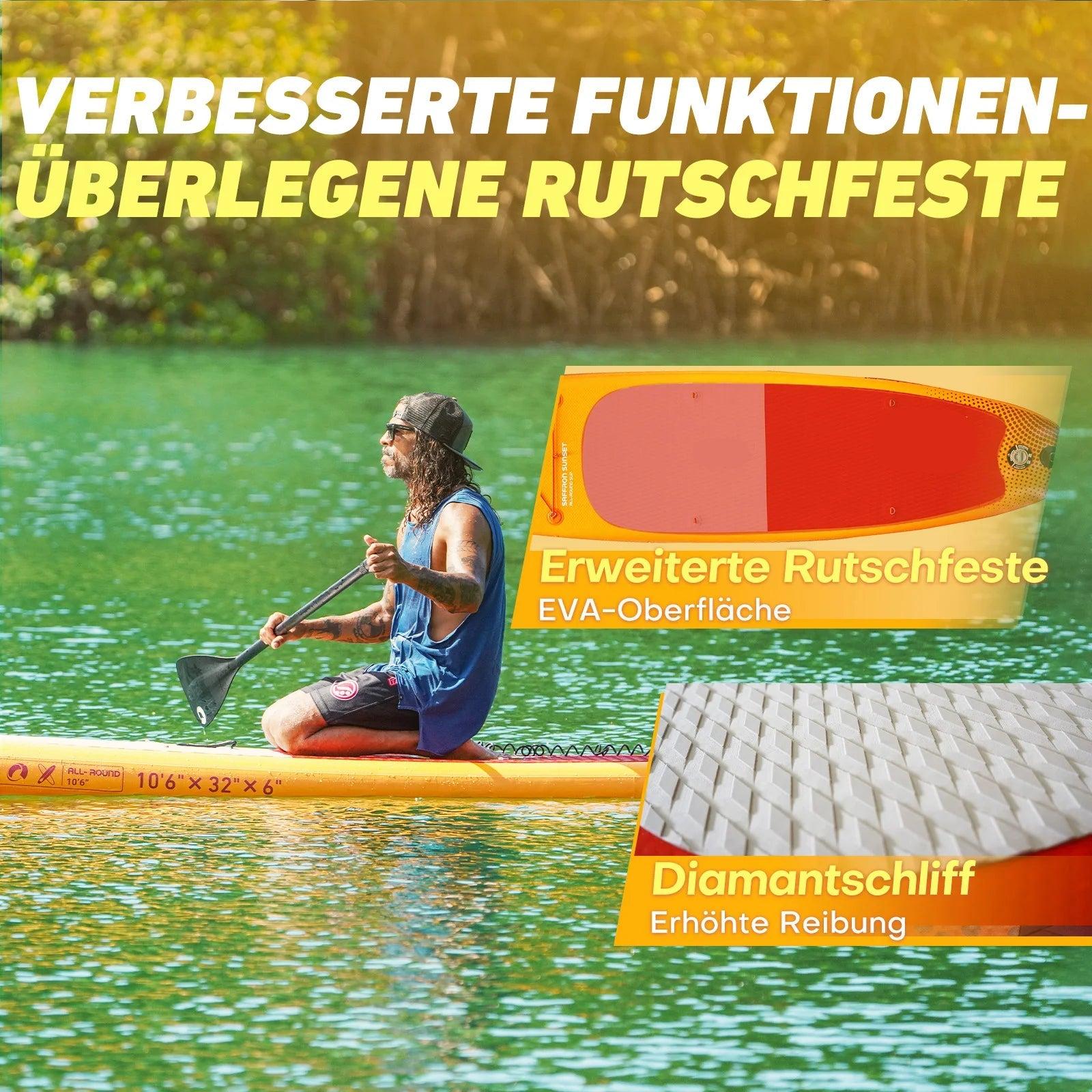 Aufblasbares Paddleboard - SUP - Stand-Up-Paddleboard - Paddelbrett - Leichtgewicht - Rutschfeste EVA-Auflage