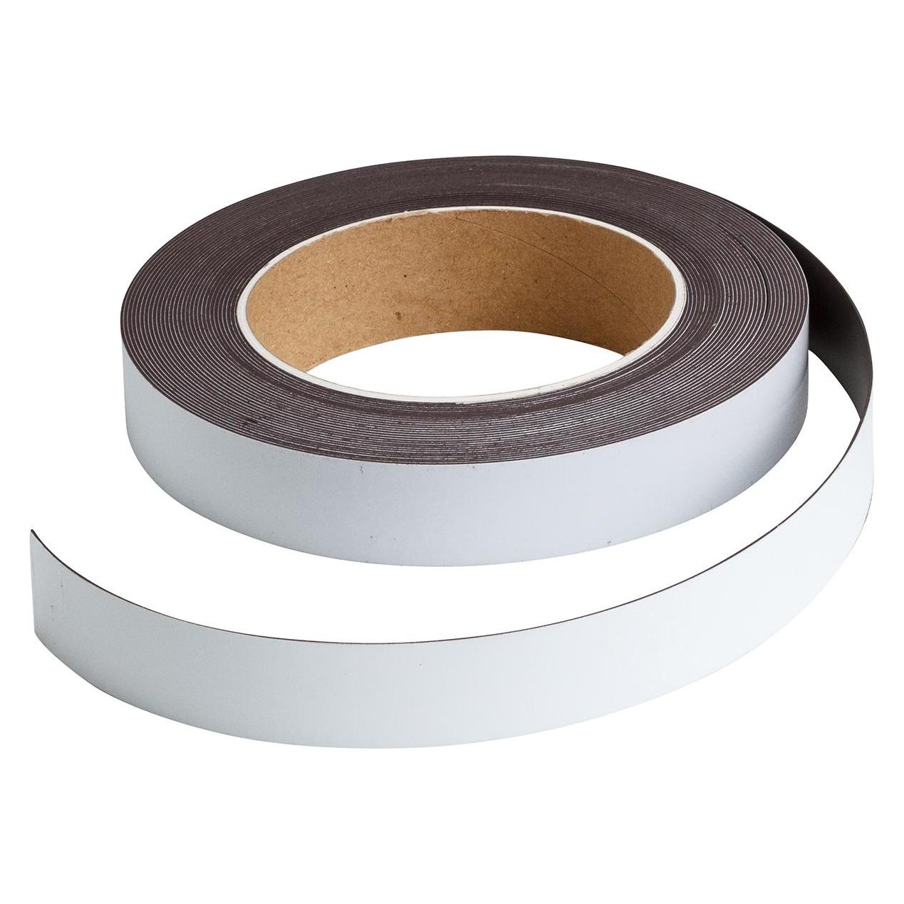 Brady B-859, magnetische Streifen, Weiss, 25mm x 10m, beschriftbar und abwischbar (1 Rolle) (225179)