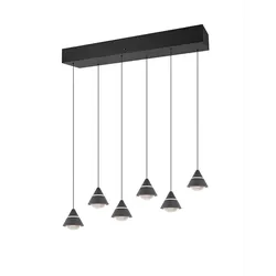 Pendelleuchte Hängeleuchte Deckenleuchte schwarz matt Farbwechsel H 200 cm