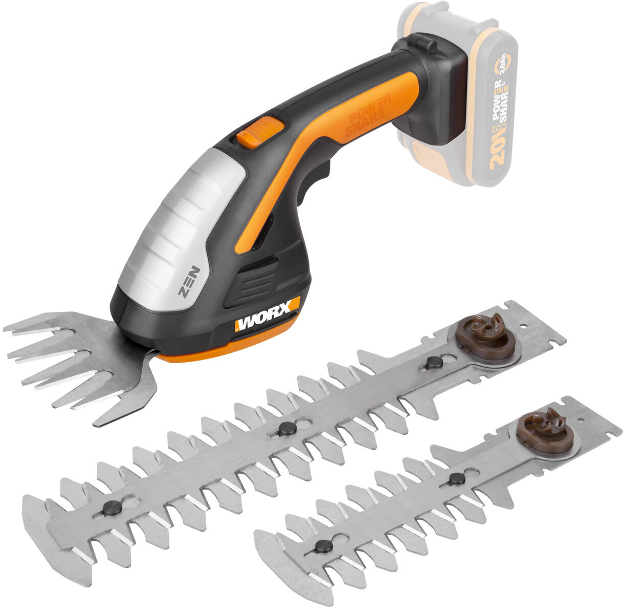 WORX Akku Gras und Strauchschere WG801E.9 20 V
