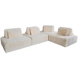 MODULSOFA WIOLO SOFT 4 MODULE 4 KISSEN Cremeweiß Cord