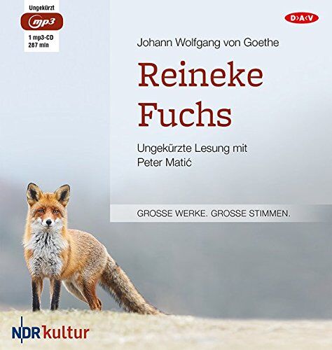Goethe, Johann Wolfgang von - Reineke Fuchs: Ungekürzte Lesung mit Peter Matic (1 mp3-CD) - Preis vom 09.10.2026 07:28:09 h