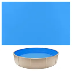 VEVOR Poolinnenfolie 3,5 m, Poolfolie für 120 cm Wandhöhe, Ersatzfolie aus PVC, Innenhülle 0,8 mm Stärke, Schwimmbadfolie UniBead, Austauschfolie, Geeignet für Oberirdische Pools, Blau