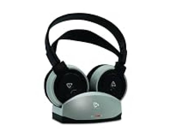 Kaorka 474079 Casque TV sans Fil Confortable avec base de recharge - Autonomie 20h - Noir
